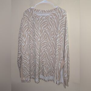 Cute Wonderly Zebra Print Top Size XXL
